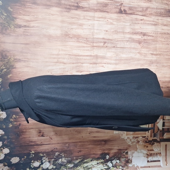 George Med wool blend black double breasted pea coat - Picture 4 of 11